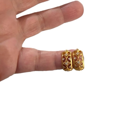 New Stamped .925 Hoops with 18K Gold - Picture 3 of 3